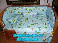 Chăn ga gối quây cũi cho giường cũi trẻ em HPK-N03